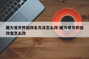 魔力宝贝怀旧改名方法怎么改-魔力宝贝怀旧改宠怎么改