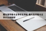 魔力宝贝格斗士学什么技能-魔力宝贝格斗士学什么技能好