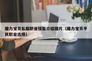 魔力宝物私服职业技能介绍图片（魔力宝物布衣职业选择）